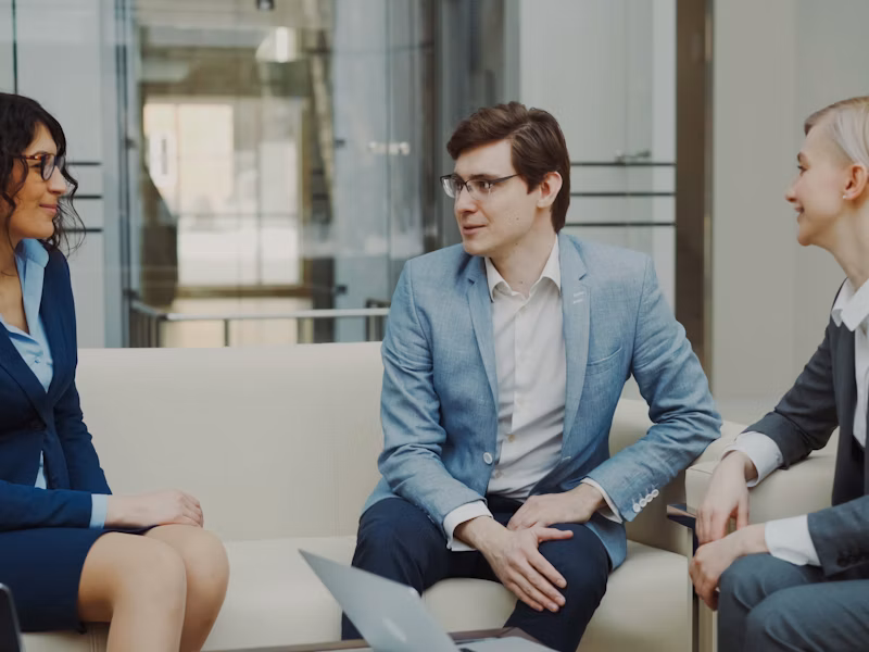 Business team in discussion